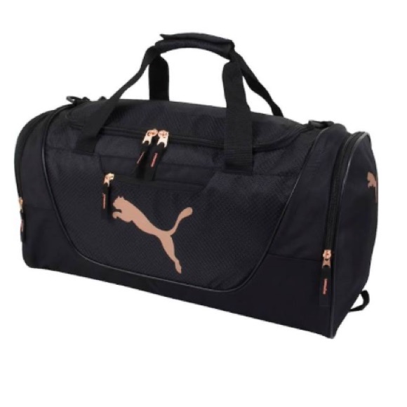 puma gym bag gold